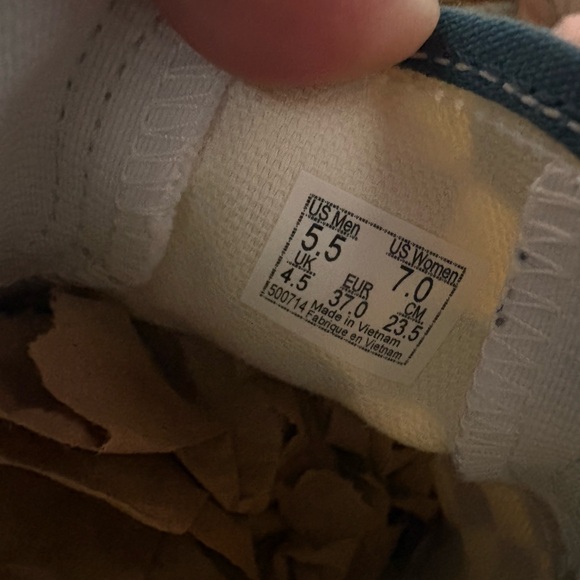 Vans Checkered Slip-On Sneakers - Teal and White - Picture 4 of 6